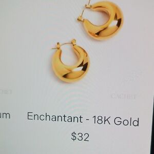 Cachet Radiant Gold Hoop Earrings